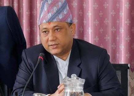 Foreign Minister Shisir Khanal addressing delegates at a United Nations high-level meeting in New York