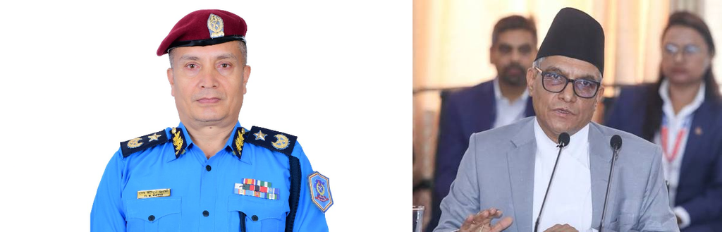 Police chief Dan Bahadur Karki meets Chief Justice Manoj Sharma
