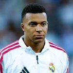 Real Madrid and France captain Kylian Mbappé addressing media at an official event