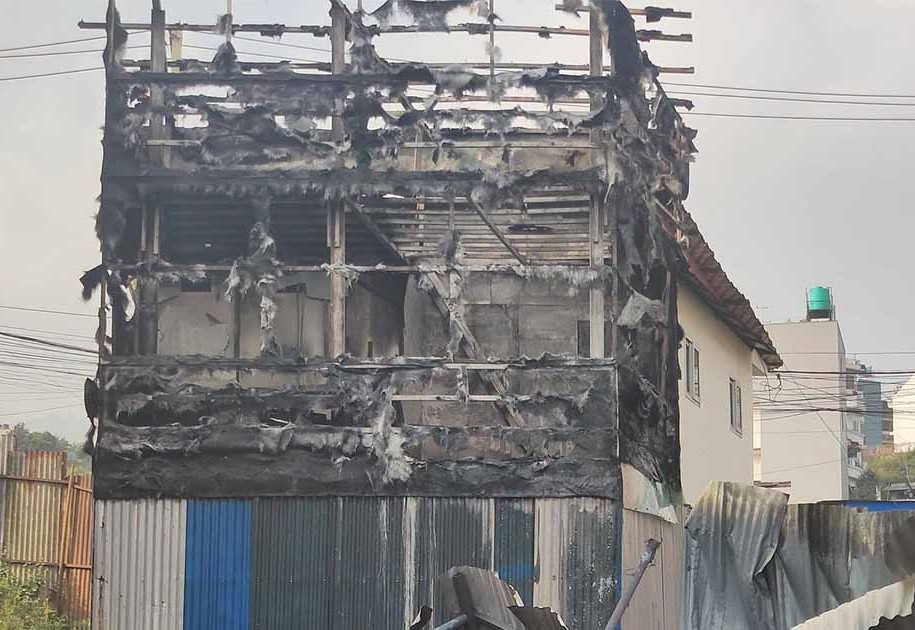 Bhaktapur Jagati Fire: Scrap Factory and Nearby House Damaged