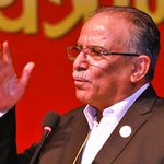CPN (Maoist Centre) Chairman Pushpa Kamal Dahal 'Prachanda' addressing party cadres in Kathmandu