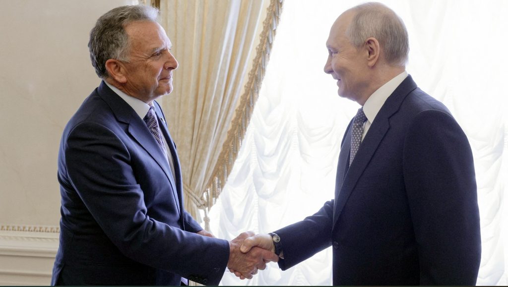 Russian President Vladimir Putin meeting with U.S. envoy Steve Witkoff in St. Petersburg to discuss resuming trilateral peace negotiations